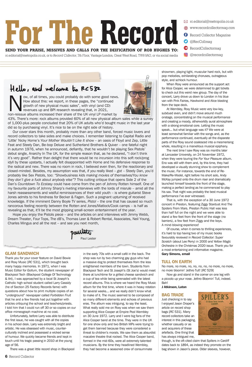 Record Collector Preview Pages