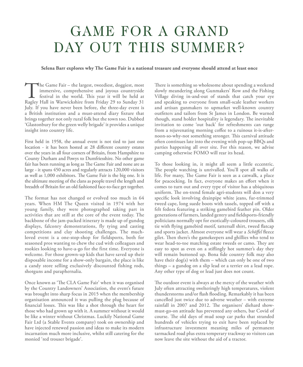 Fieldsports Journal Preview Pages