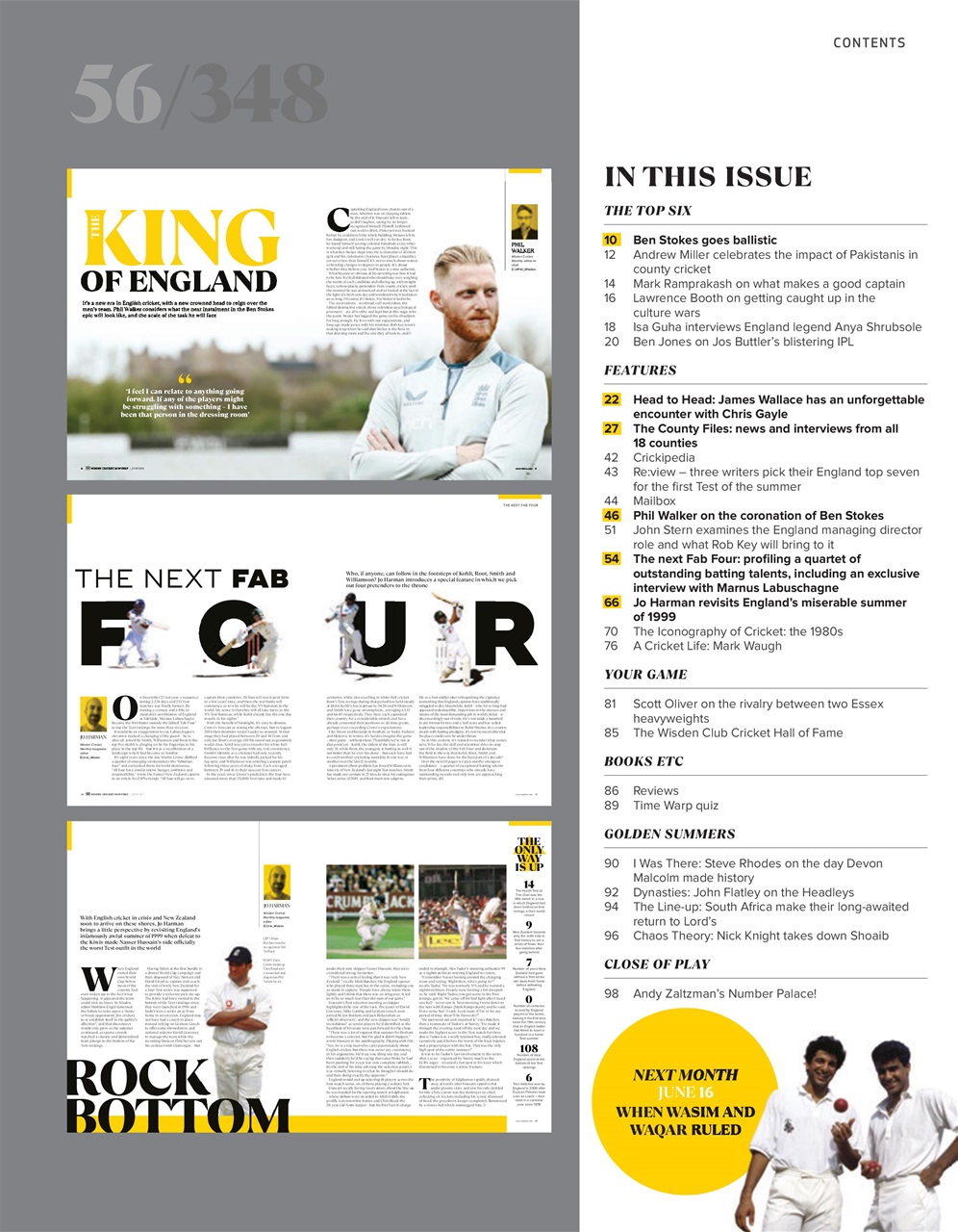 Wisden Cricket Monthly Preview Pages