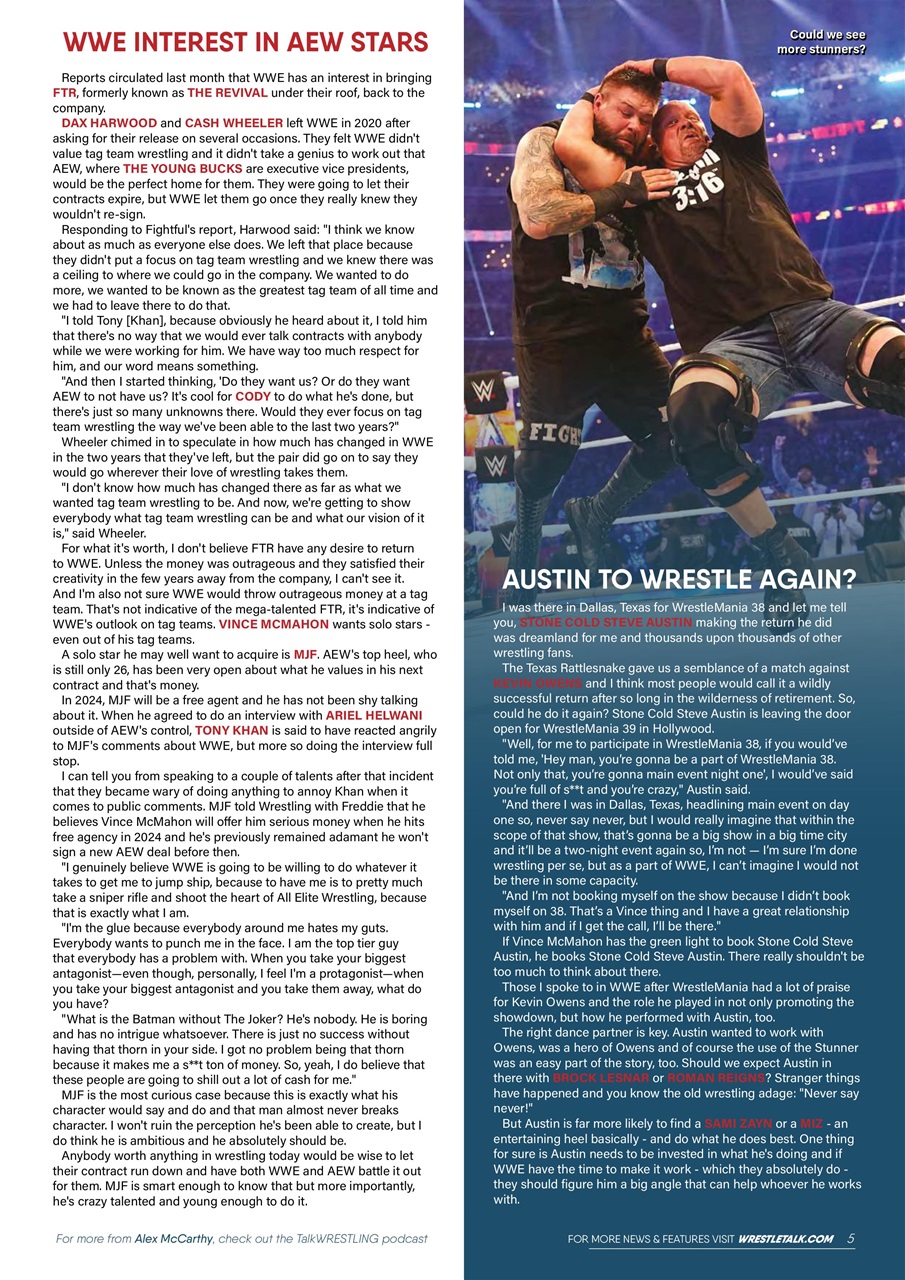 Wrestletalk Magazine Preview Pages