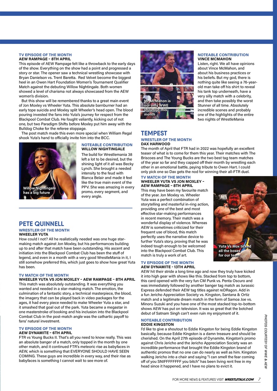 Wrestletalk Magazine Preview Pages
