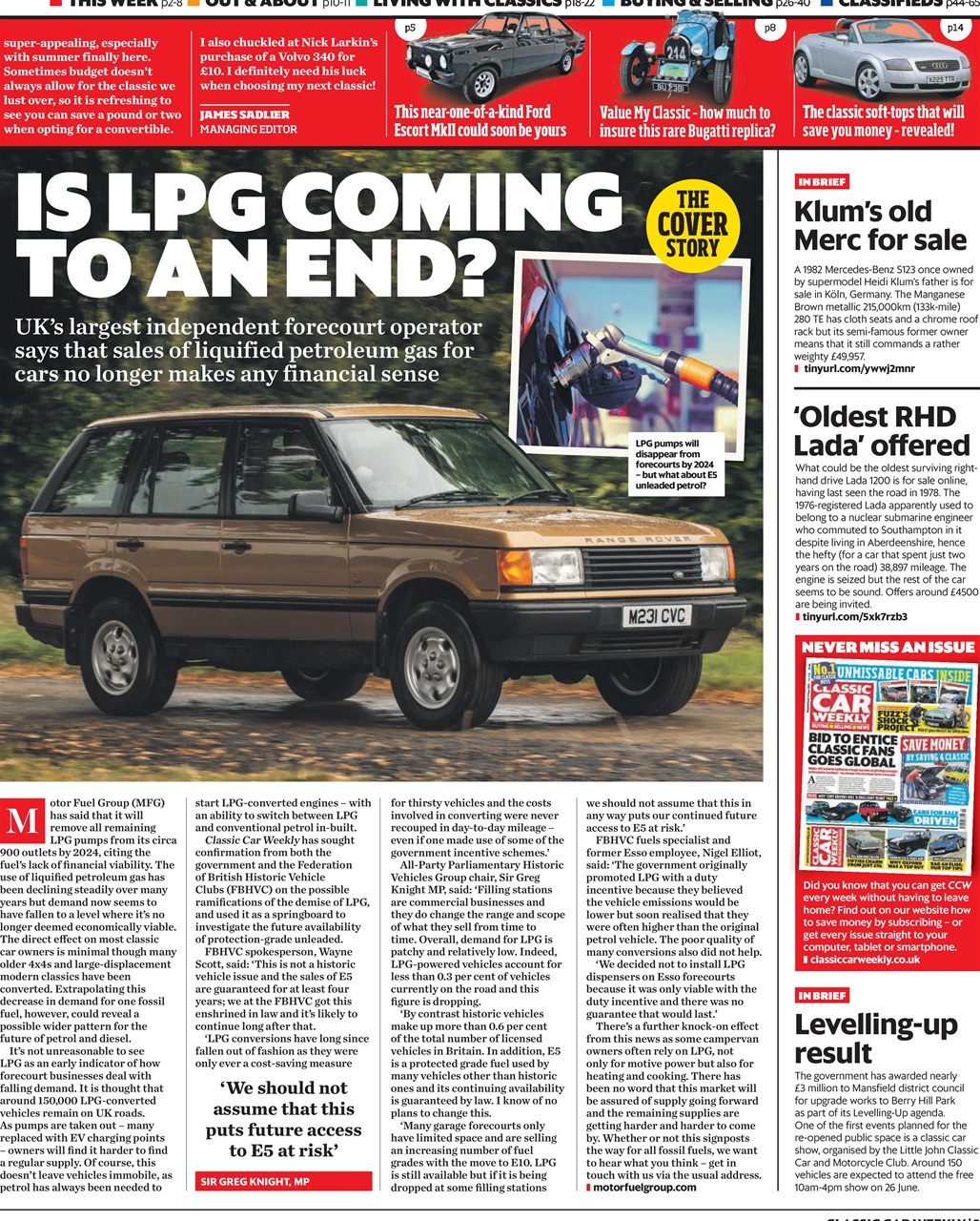 Classic Car Weekly Preview Pages