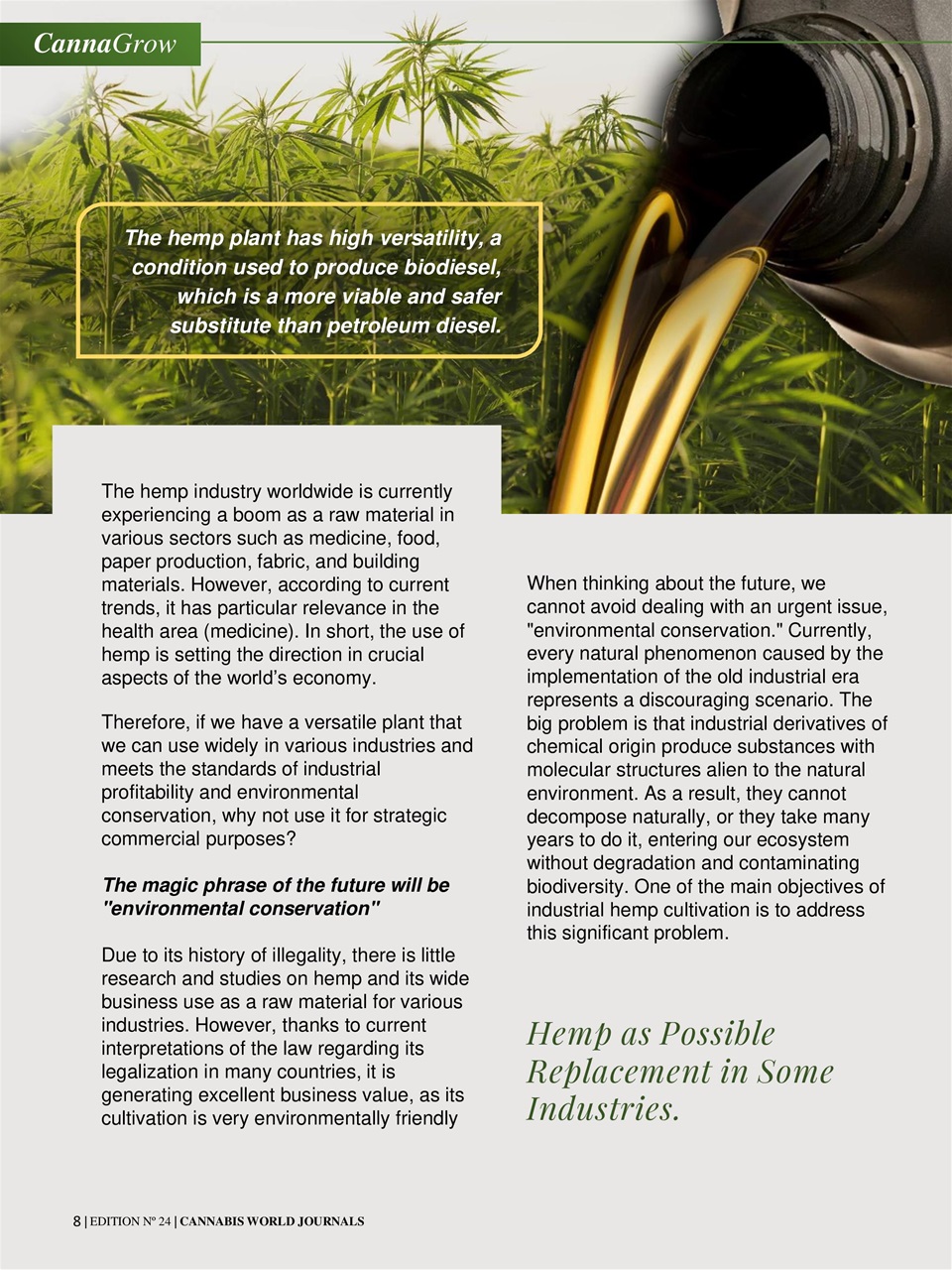 Cannabis World Journals Preview Pages