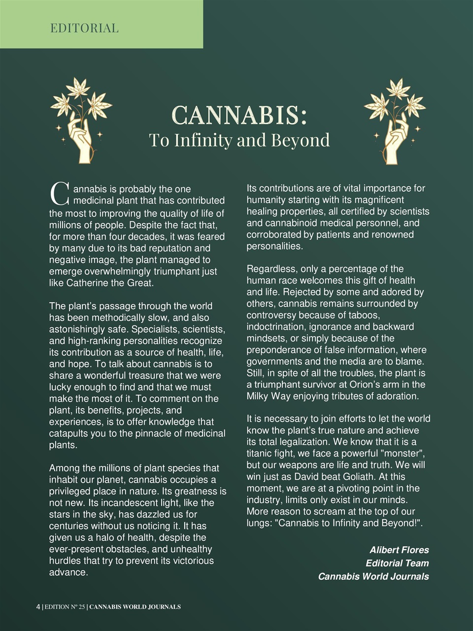 Cannabis World Journals Preview Pages