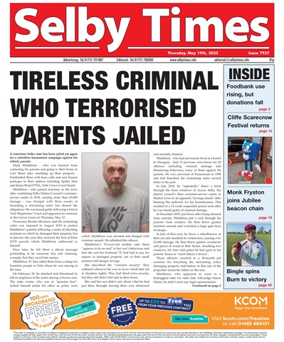 Selby Times issue Thursday, May 19th