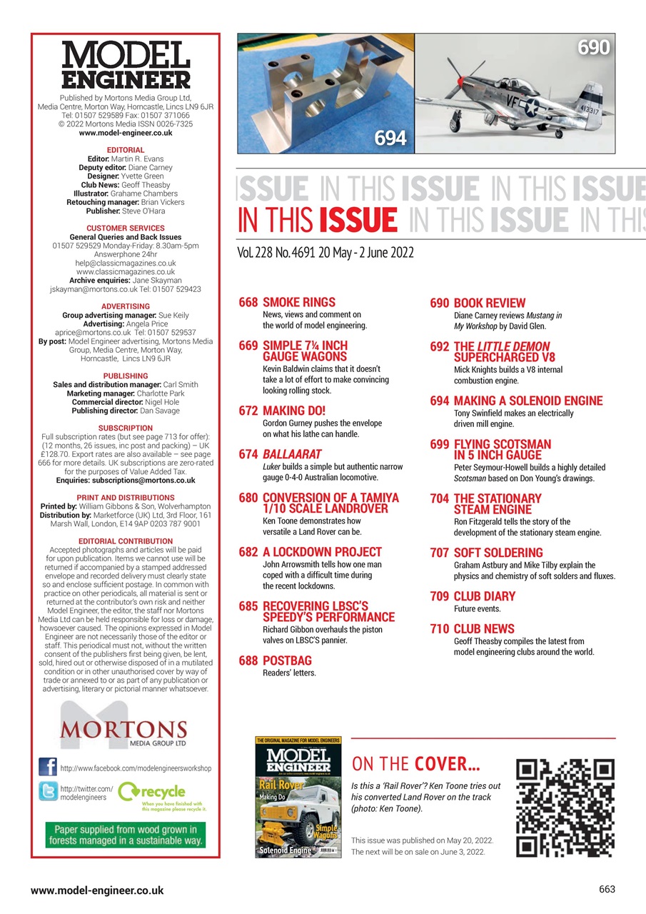 Model Engineer Preview Pages