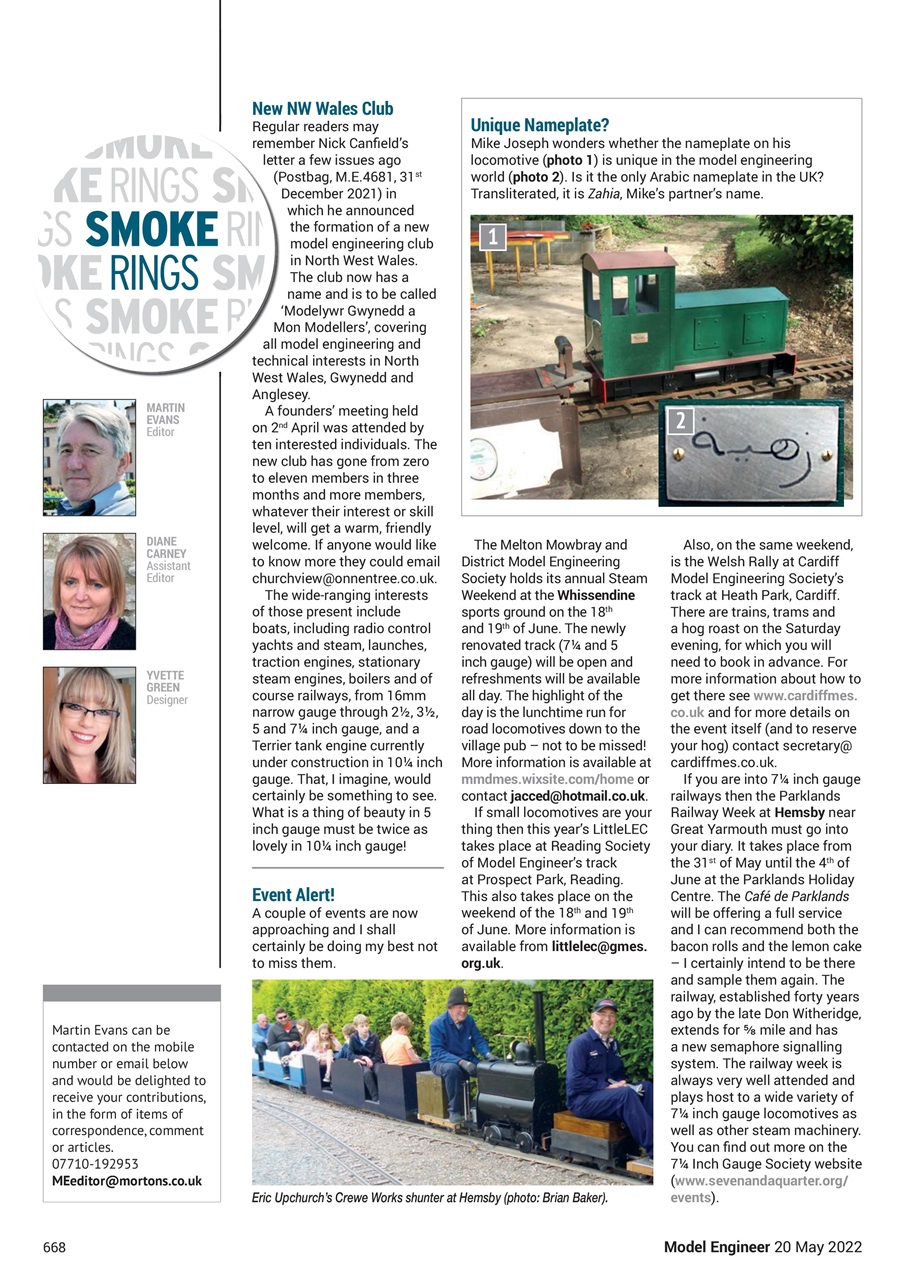 Model Engineer Preview Pages