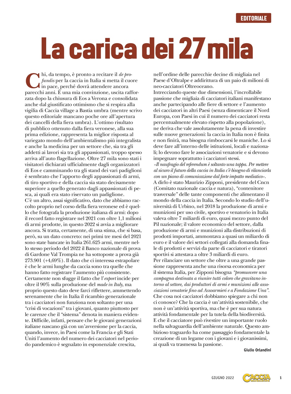 Caccia Magazine Preview Pages