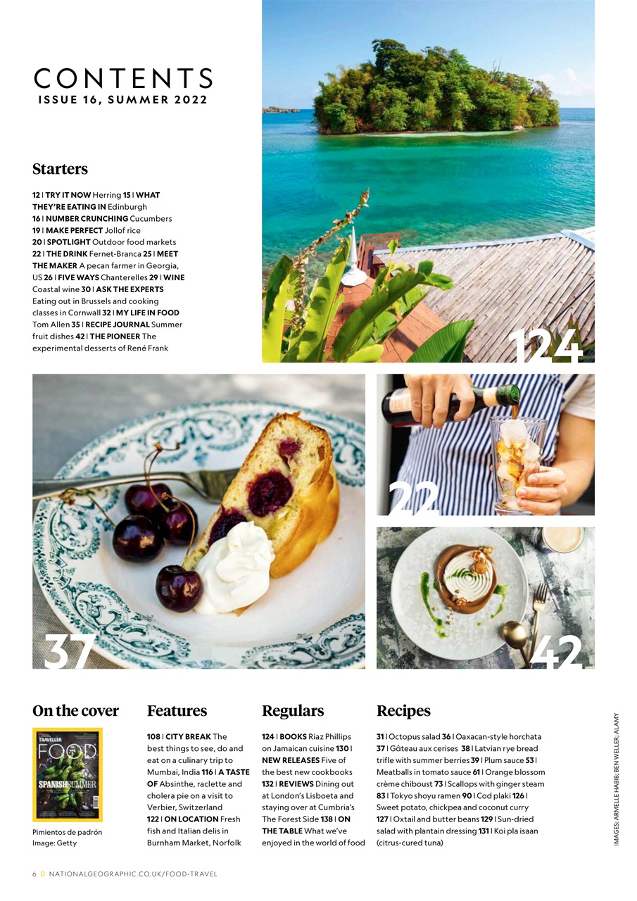 National Geographic Traveller Food Preview Pages