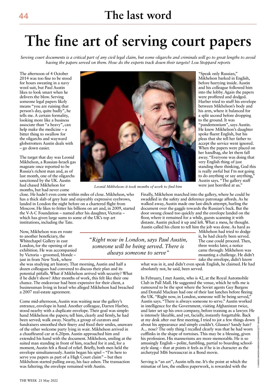 The Week Preview Pages