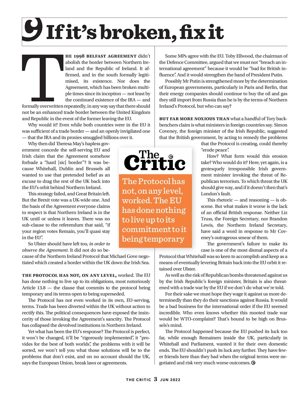 The Critic Preview Pages