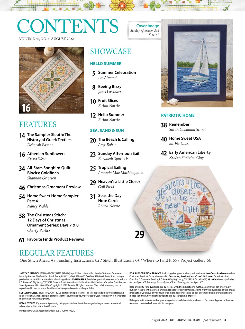 Just CrossStitch Preview Pages