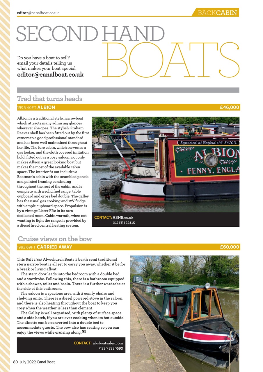 Canal Boat Preview Pages