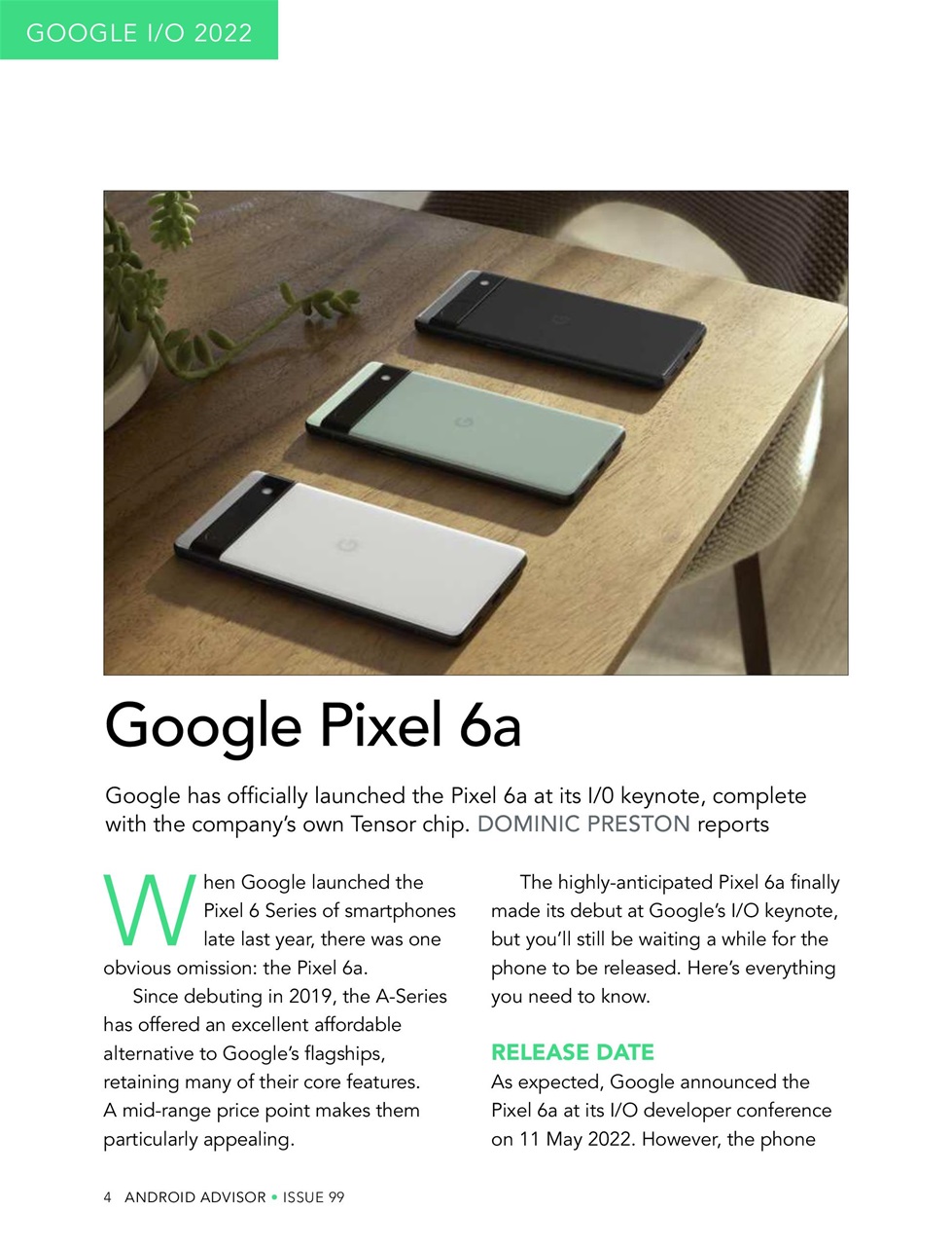 Android Advisor Preview Pages