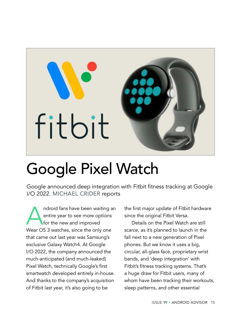 Android Advisor Preview Pages