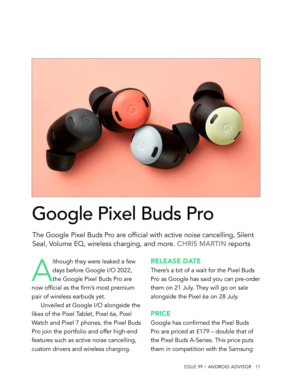 Android Advisor Preview Pages