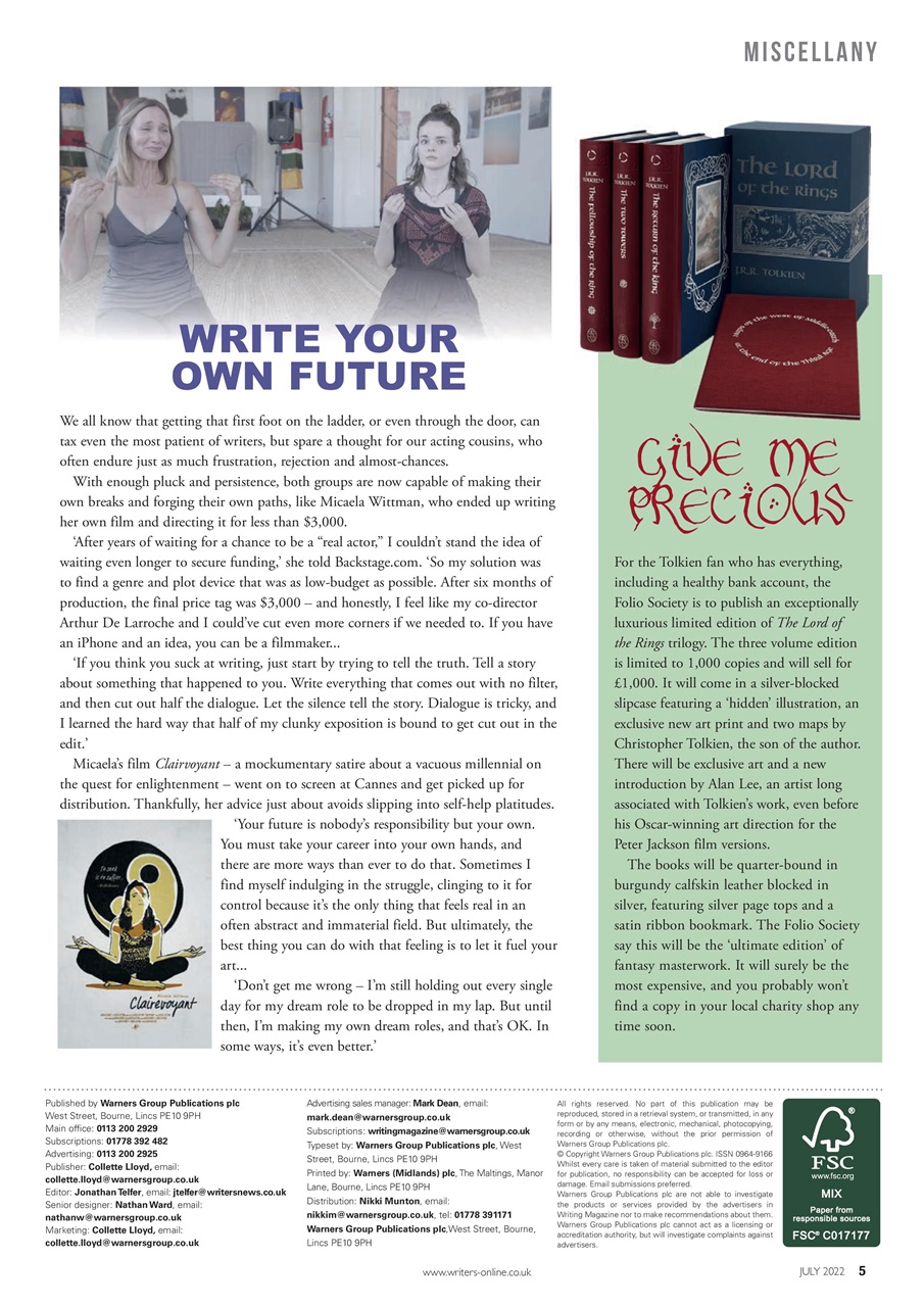 Writing Magazine Preview Pages