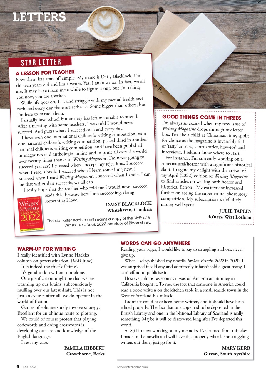 Writing Magazine Preview Pages