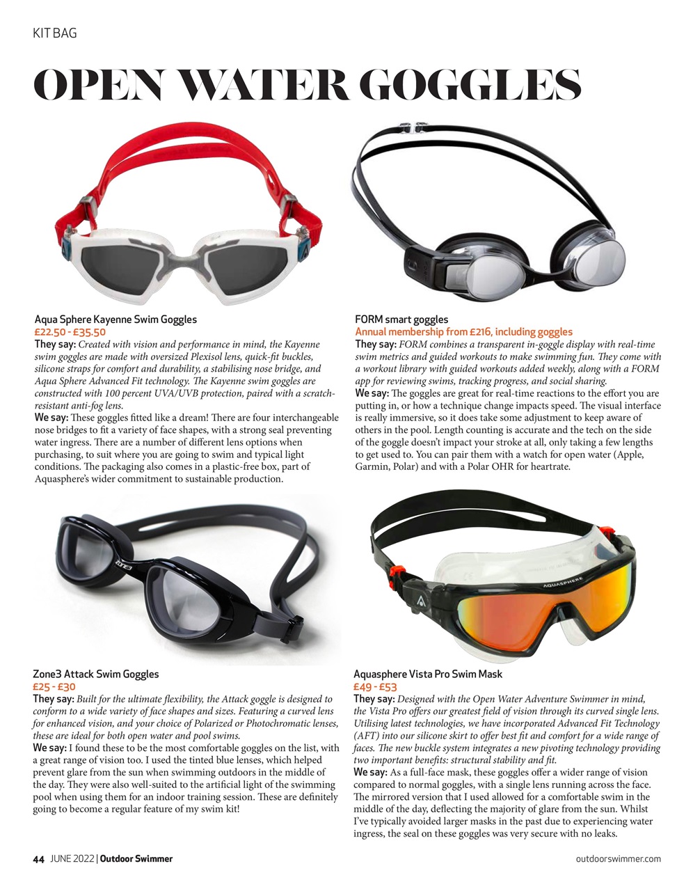 Outdoor Swimmer Preview Pages