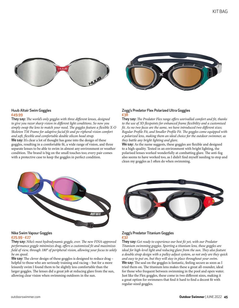 Outdoor Swimmer Preview Pages