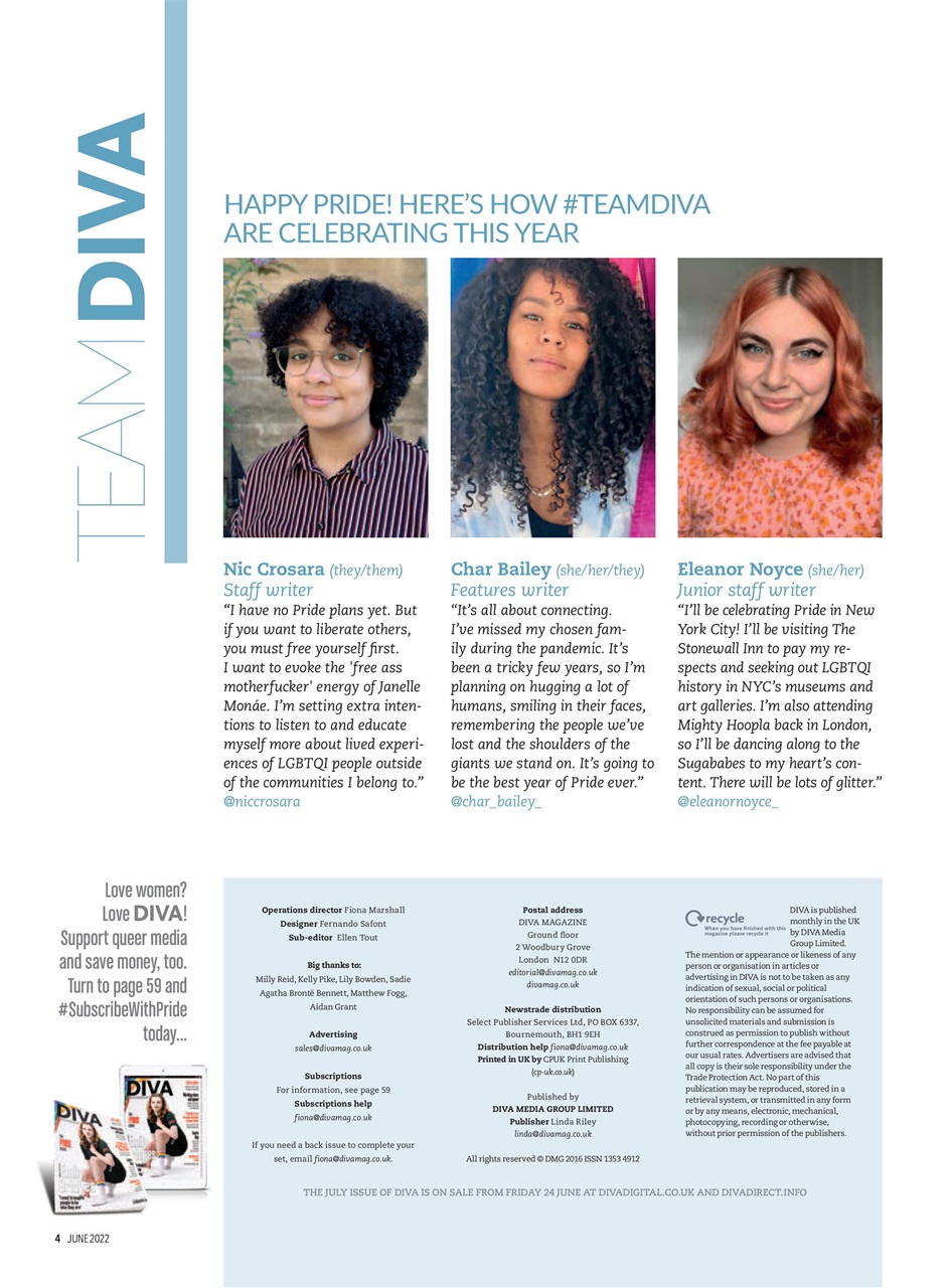 DIVA Magazine Preview Pages