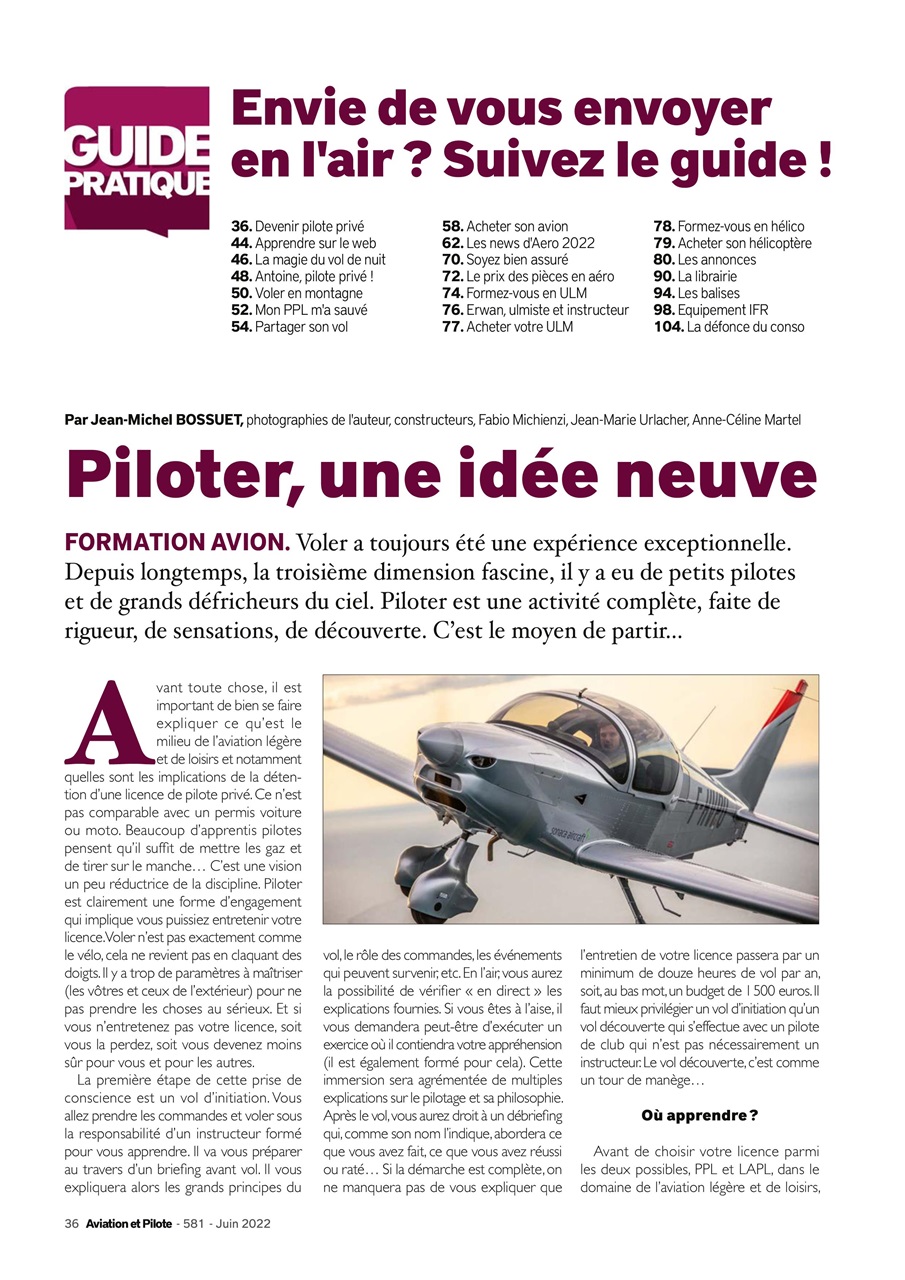 Aviation et Pilote Preview Pages