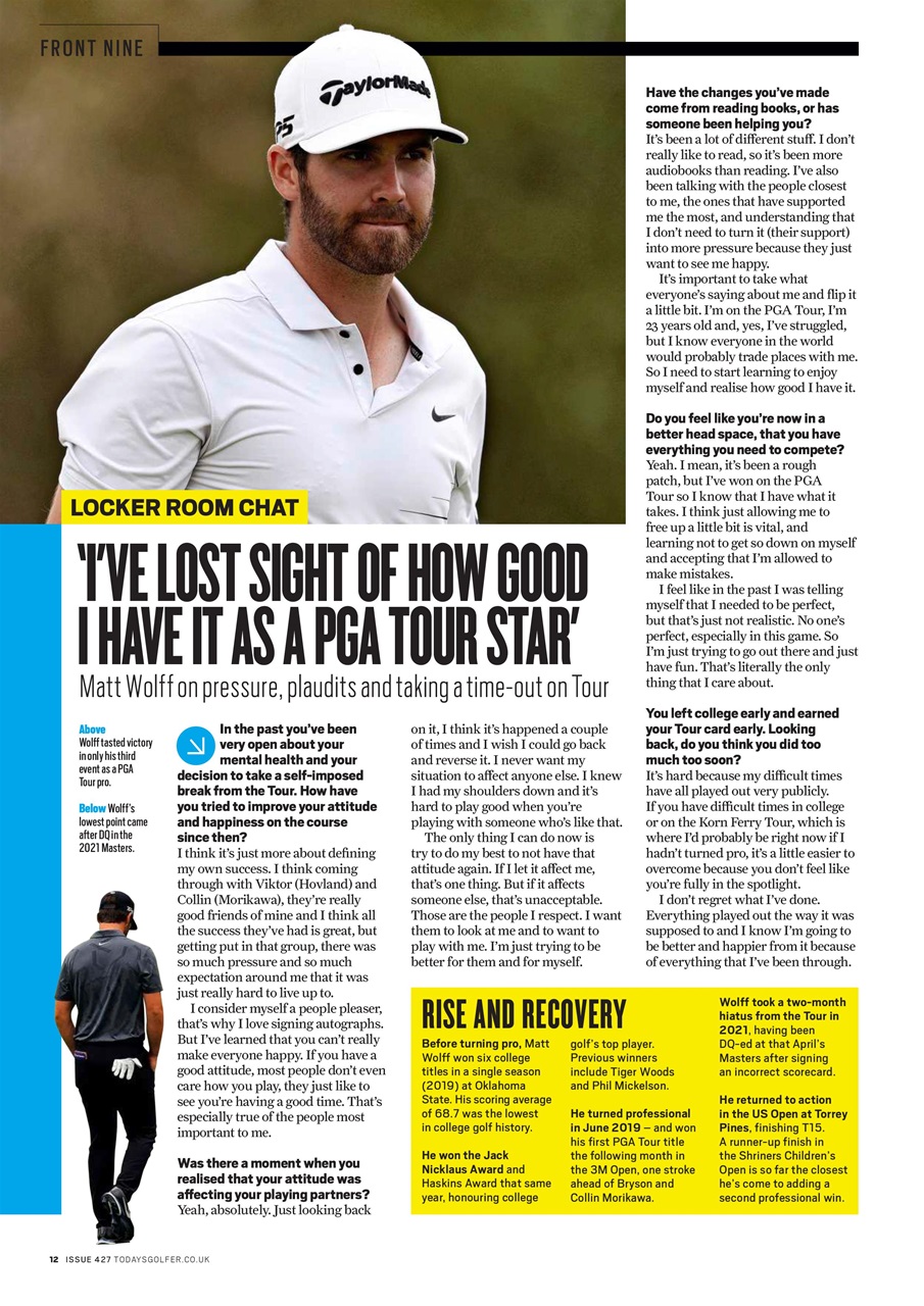 Today's Golfer Preview Pages
