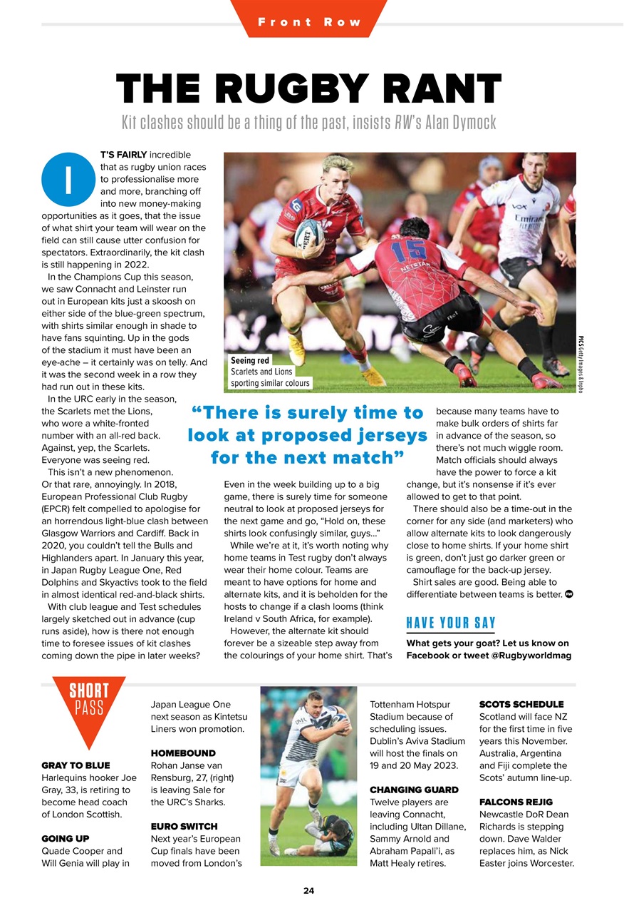 Rugby World Preview Pages