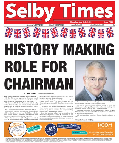 Selby Times issue Thursday, May 26th