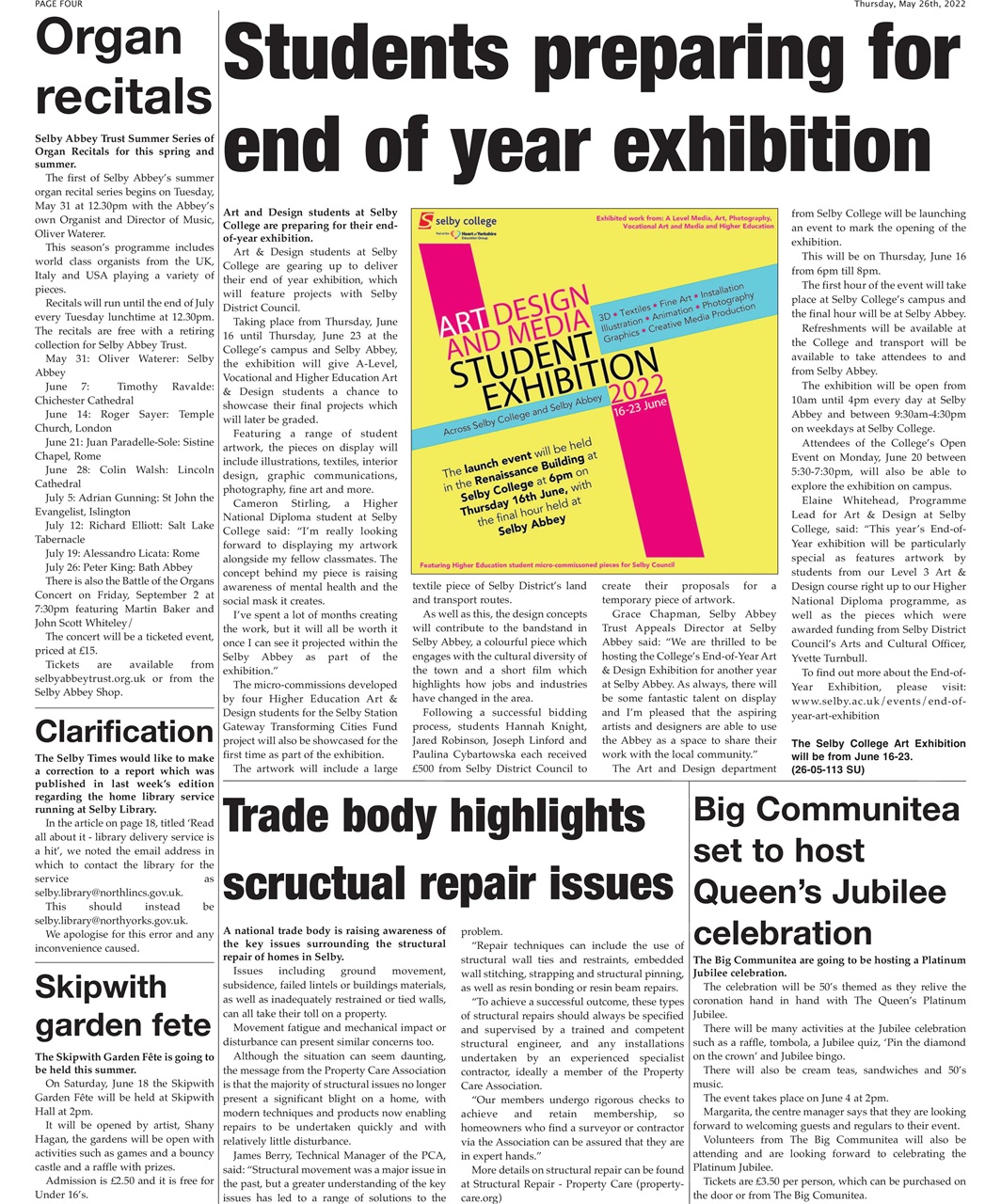 Selby Times Preview Pages