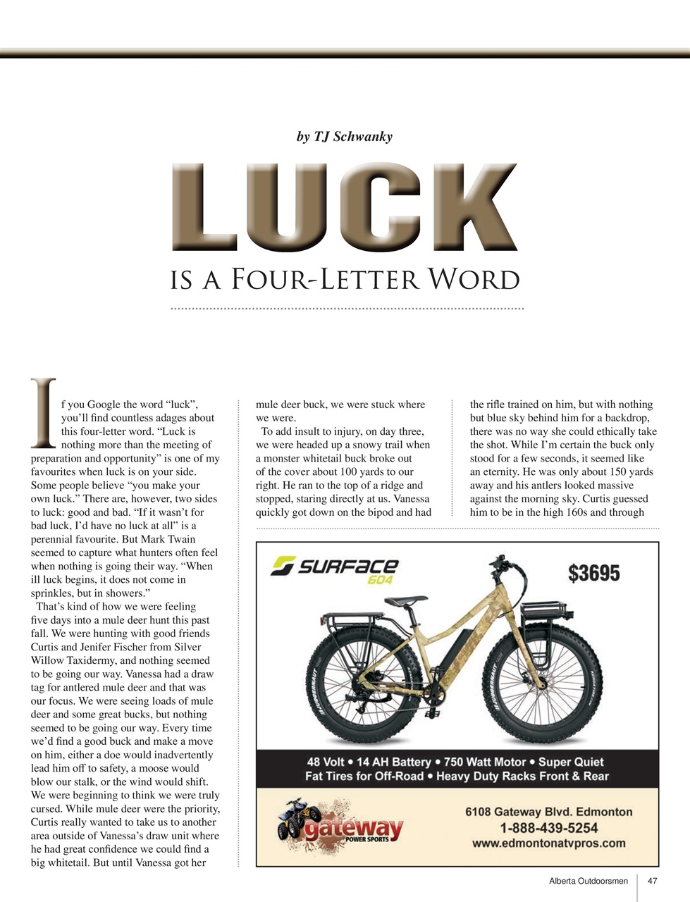 Alberta Outdoors Preview Pages