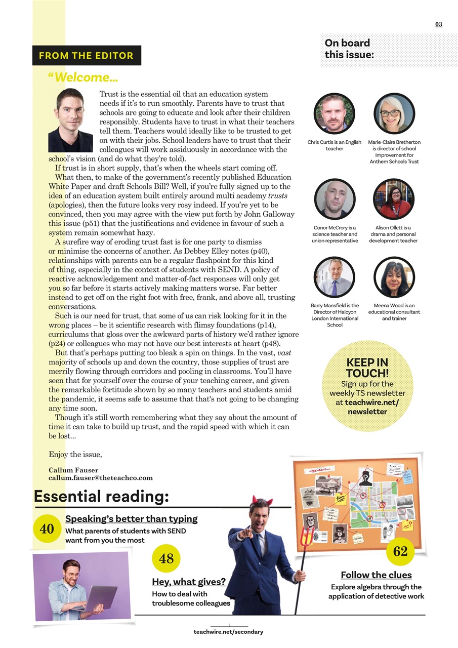 Teach Secondary Preview Pages