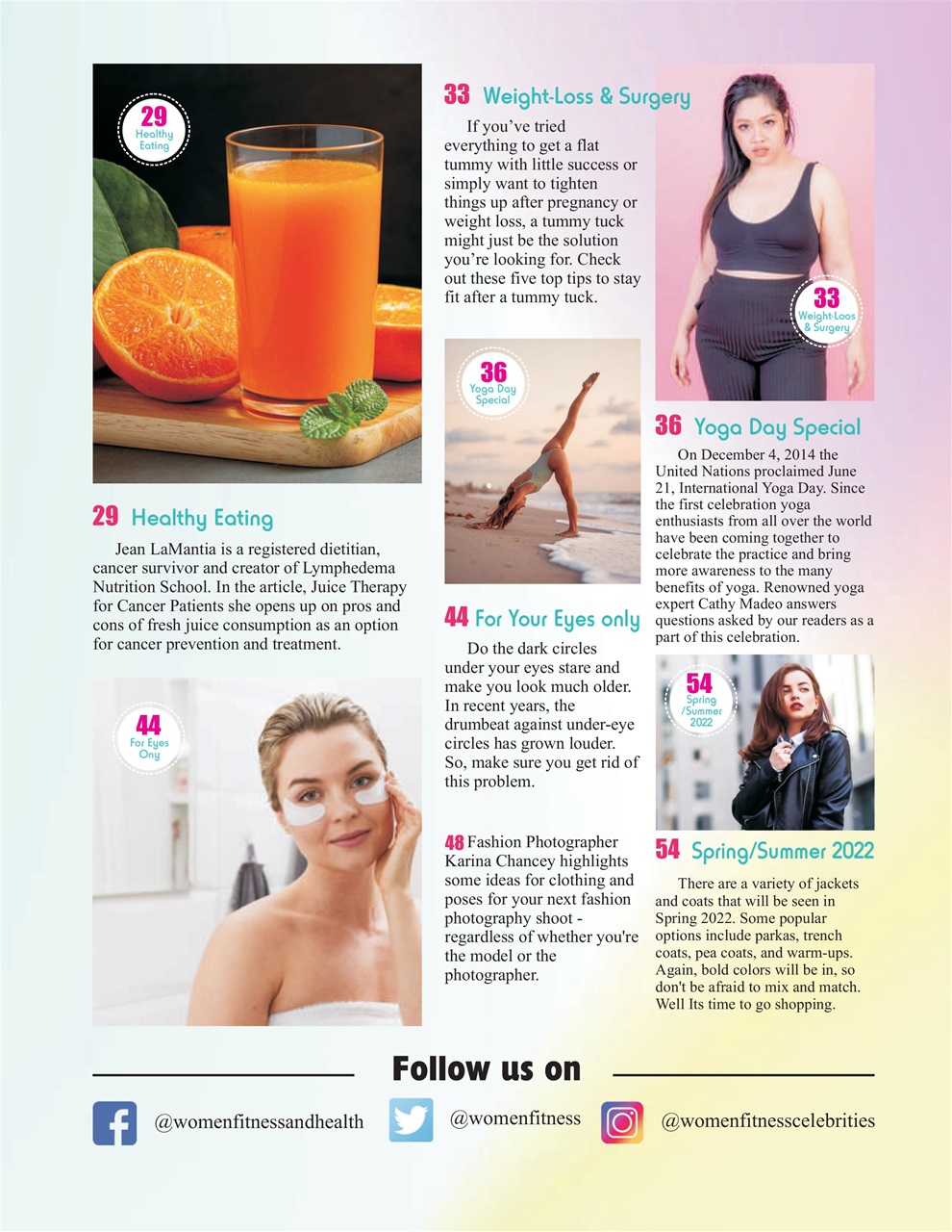 Women Fitness Preview Pages