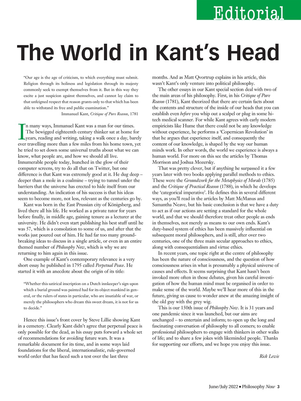Philosophy Now Preview Pages