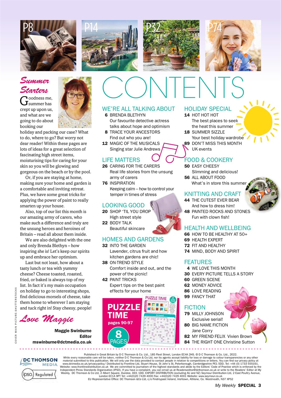 My Weekly Special Preview Pages