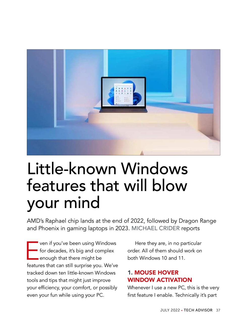Tech Advisor Preview Pages