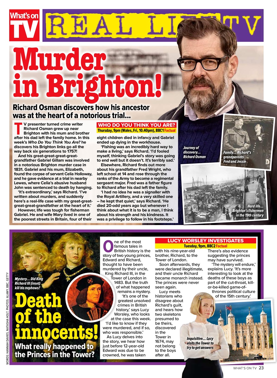 What's on TV Preview Pages