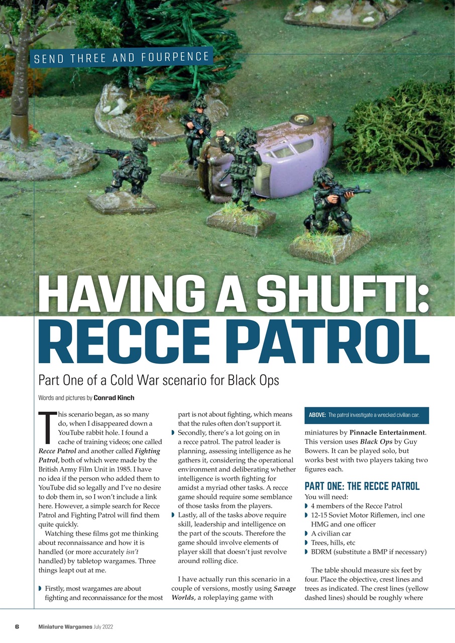 Miniature Wargames Preview Pages