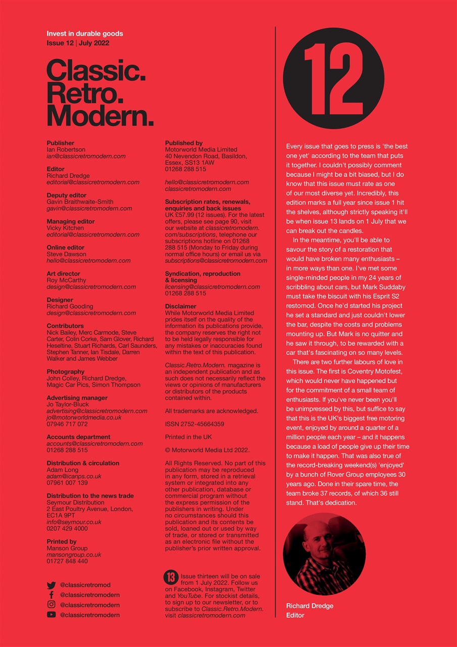 Classic Retro Modern Magazine Preview Pages