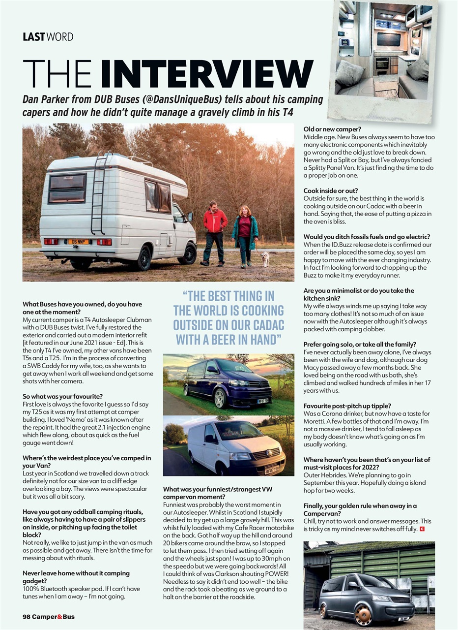 VW Camper Preview Pages