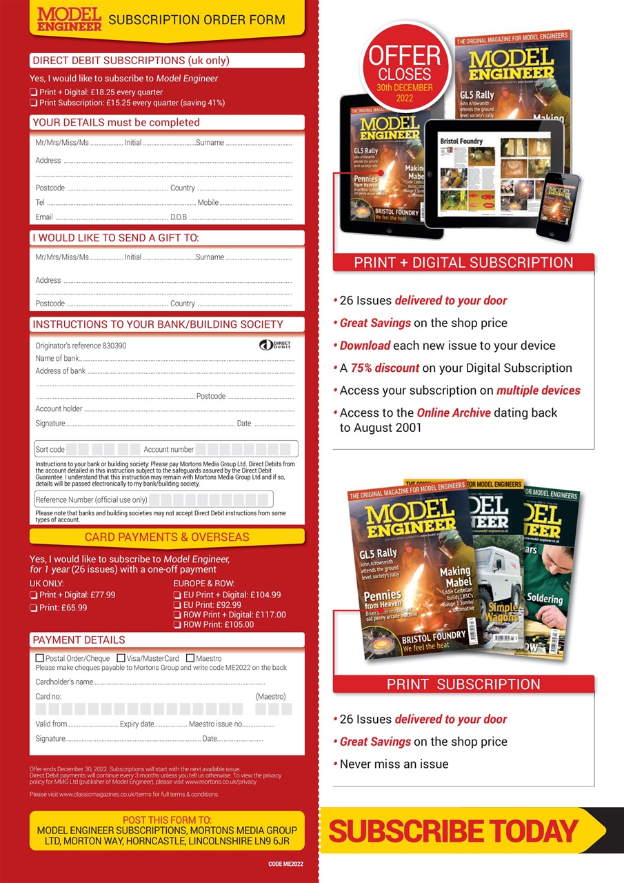 Model Engineer Preview Pages