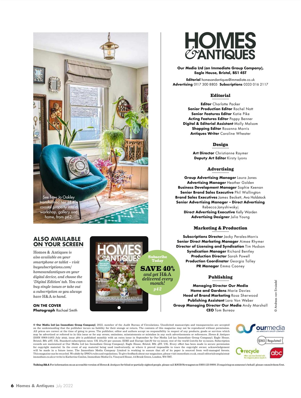 Homes & Antiques Magazine Preview Pages