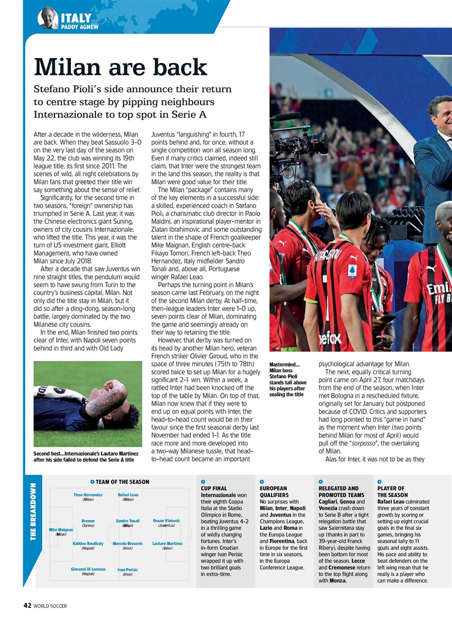 World Soccer Preview Pages