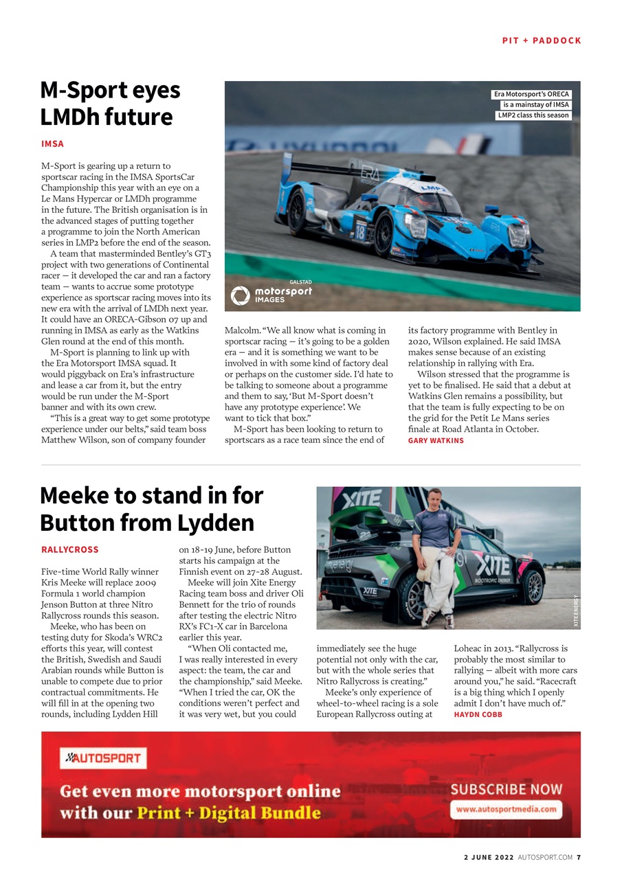 Autosport Preview Pages