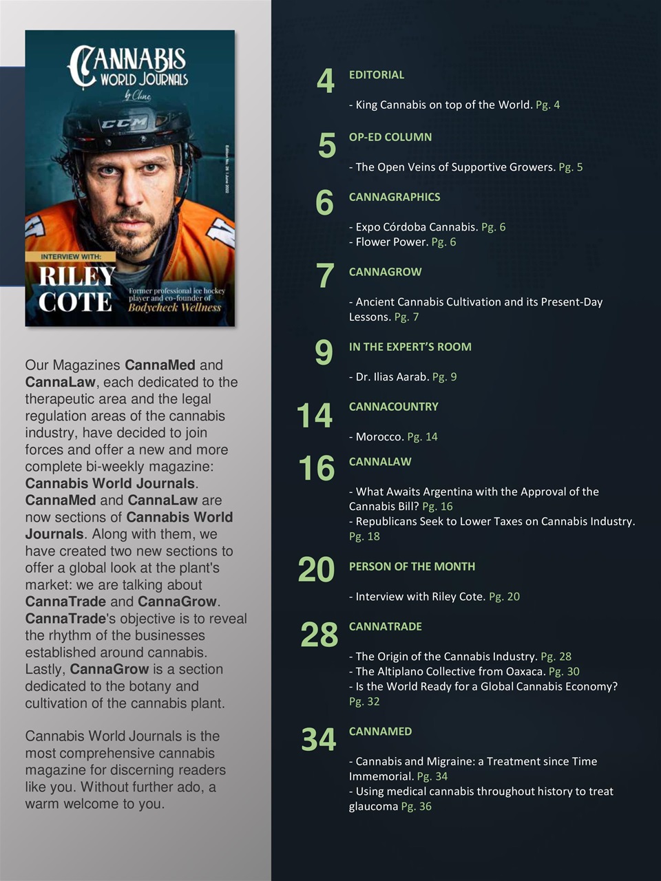 Cannabis World Journals Preview Pages