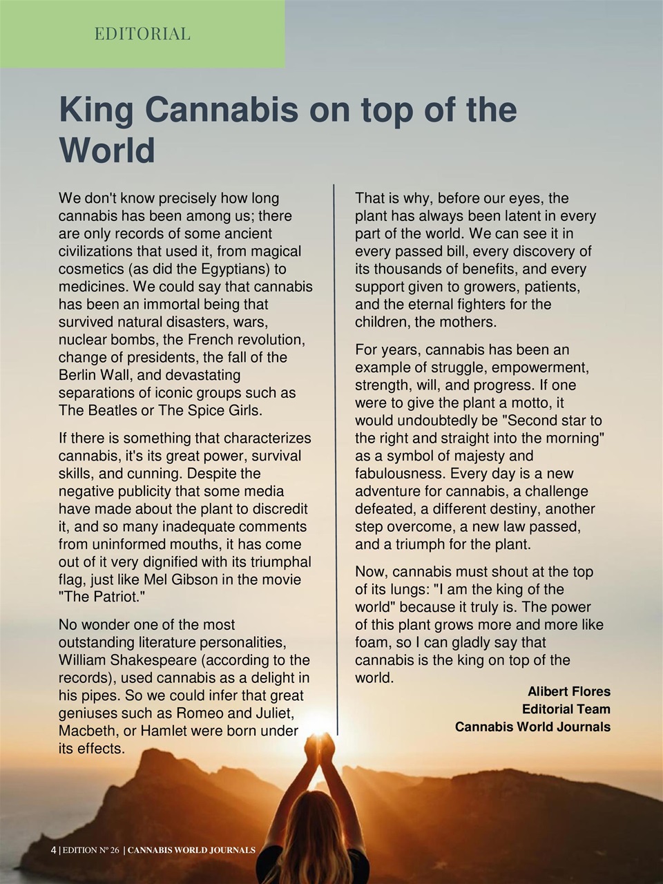 Cannabis World Journals Preview Pages