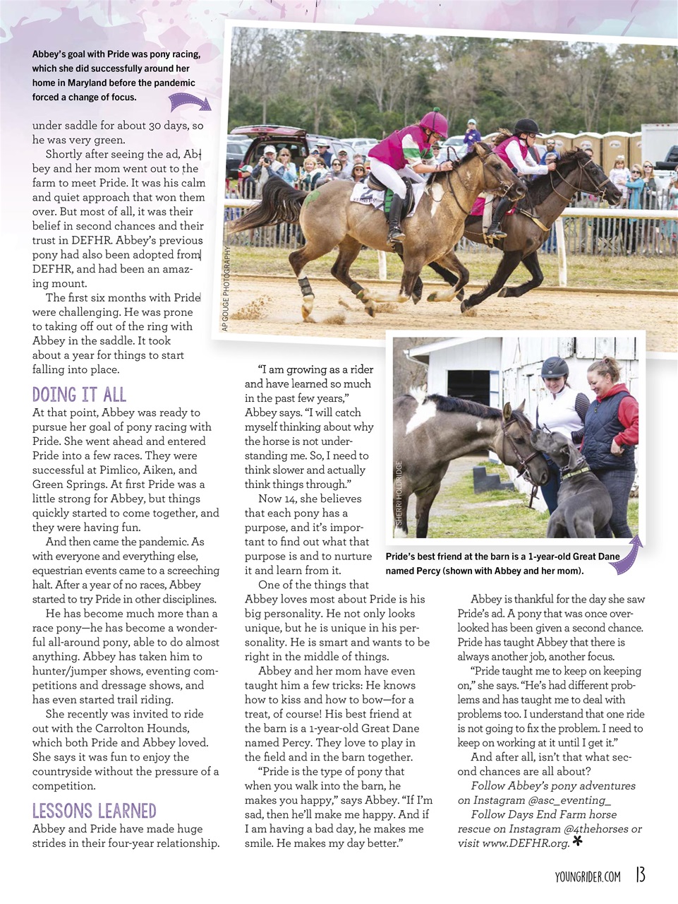 Young Rider Magazine Preview Pages