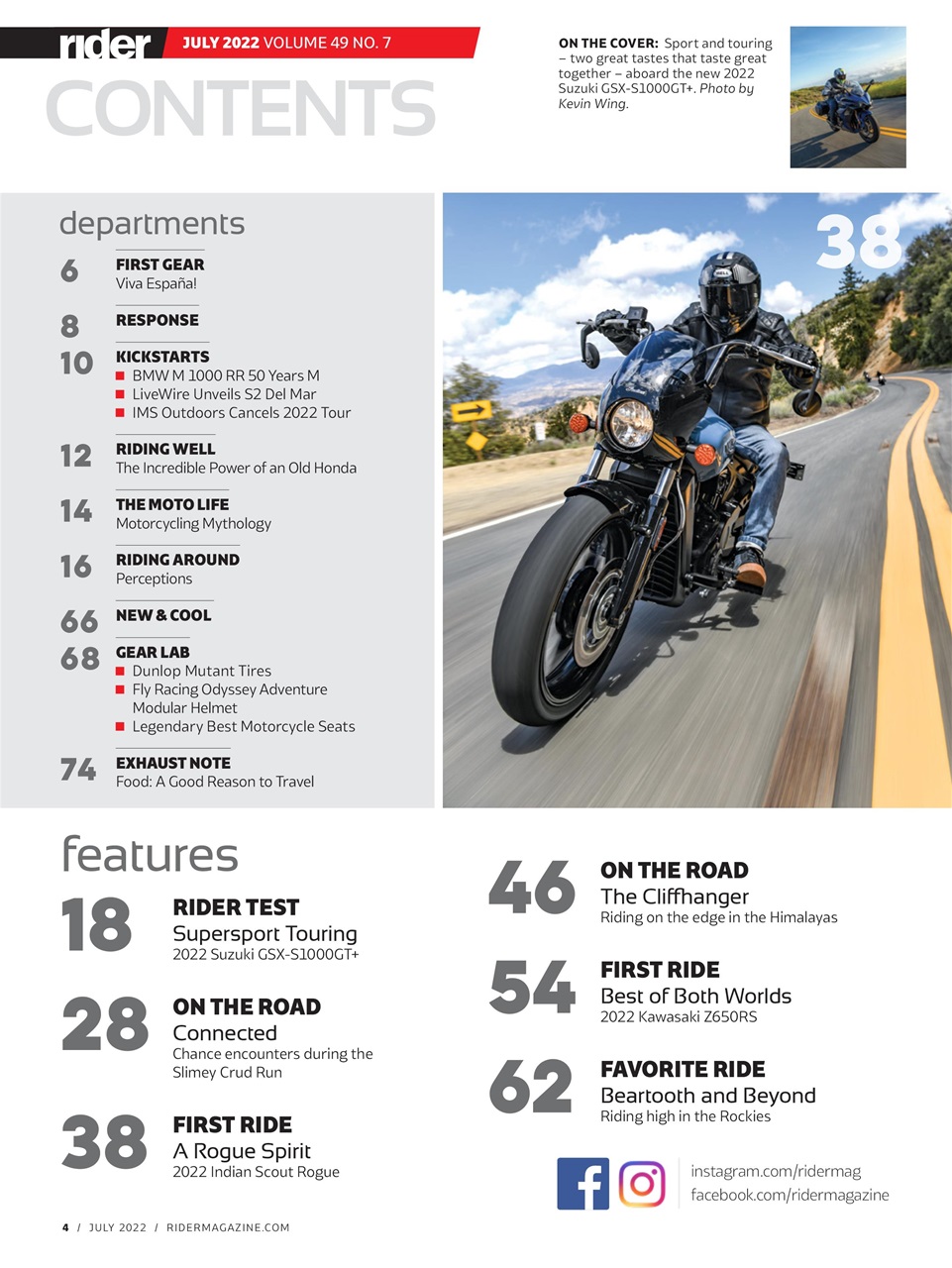 Rider Magazine Preview Pages