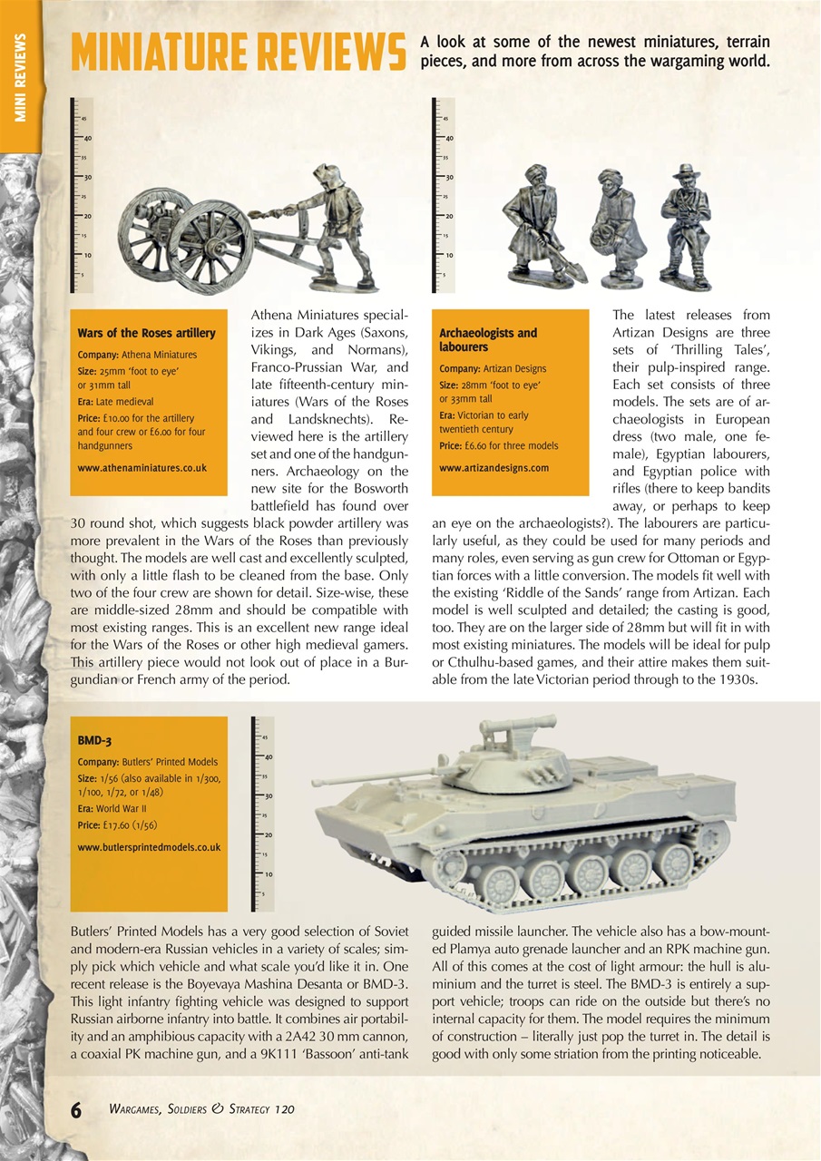 Wargames, Soldiers & Strategy Preview Pages