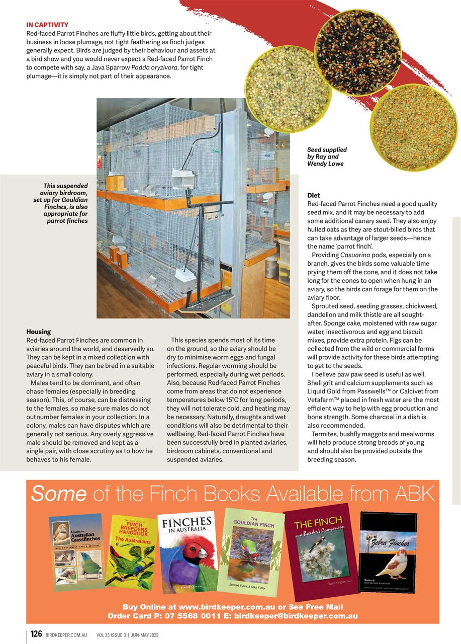 Australian Birdkeeper Magazine Preview Pages